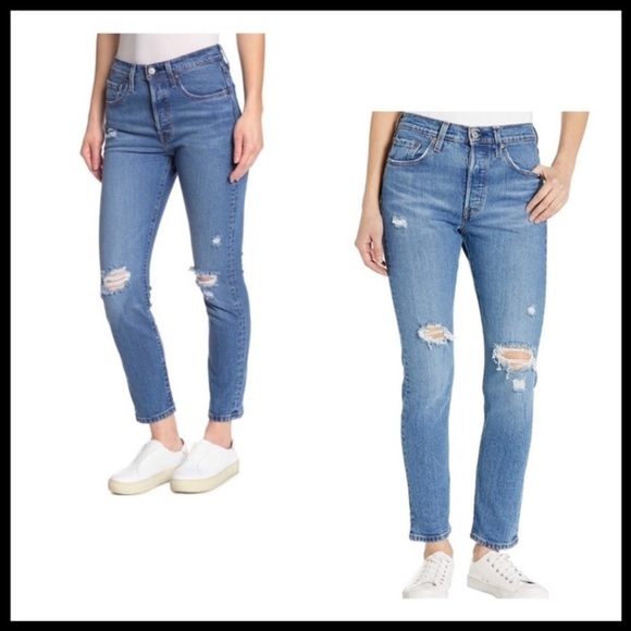LEVI’S 501 Distressed Skinny - Picture 1 of 8